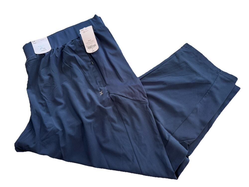Xersion Women's 3X Plus Gray Studio Jogger Pants Mid Rise Athletic NWT